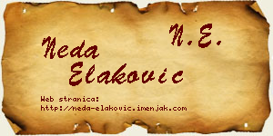 Neda Elaković vizit kartica